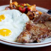 Steak and Eggs Breakfast · Most Popular. Served with choice of side and toast.