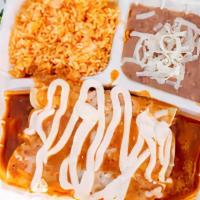 Enchiladas · Choice of Meat with Arteaga’s Enchilada sauce and Cheese. Served with Rice, 
Beans, Pico de ...