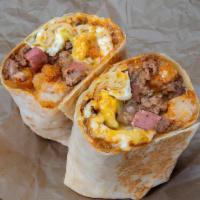 Stoney Baloney Breakfast Burrito · Food Network Chef Adam Gertler’s Stoney Baloney Breakfast Burrito comes stuffed with 3 sunny...