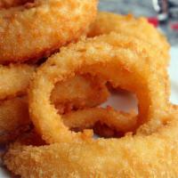Onion Rings · Served with ranch dressing, ketchup, or blue cheese dressing.