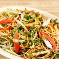 Veg Chowmein · Stair fry noodle along with seasonal vegetables.