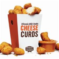 Sriracha Cheese Curds · Real 100% Wisconsin Cheddar Cheese lightly breaded and golden-fried, with a spicy Sriracha k...