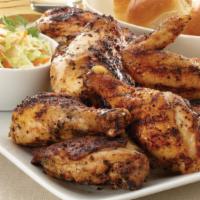 Combo Meal #2 · Roasted Chicken Breast and Wing with Cole Slaw and Potato Wedges