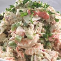 Market Fresh Seafood Salad · Shrimp, lobster, celery, and onion all tossed with herbs and a lemon garlic vinaigrette.