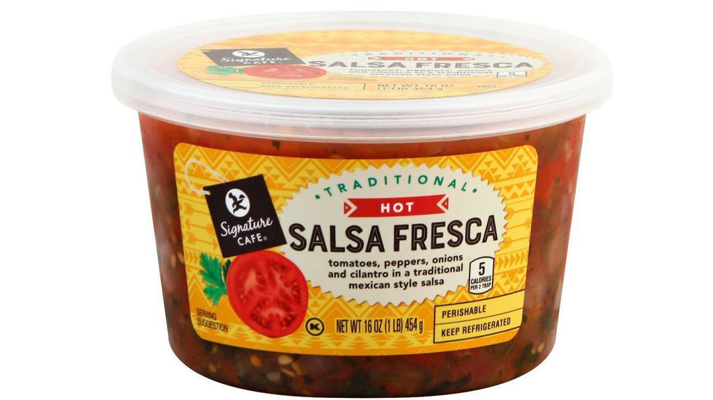 Signature Café Fresca Salsa · Tomatoes, onions, peppers, and cilantro in a traditional mexican style salsa.