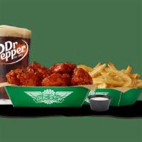 Medium 8 Pc Wing Combo · 8 Boneless or Classic (Bone-In) wings with up to 2 flavors, regular fries or veggie sticks, ...