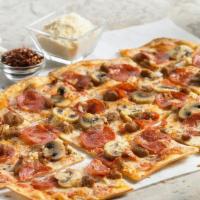 Bj'S Brewhouse Classic Pizza · Pepperoni | mushrooms | italian sausage | BJ’s signature five cheese blend