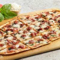 Old Country Tomato Basil Pizza · Seasoned tomatoes | fresh basil | fresh mozzarella | BJ's signature five cheese blend | parm...