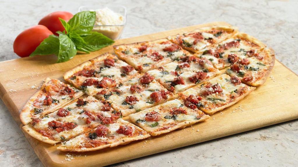 Old Country Tomato Basil Pizza · Seasoned tomatoes | fresh basil | fresh mozzarella | BJ's signature five cheese blend | parmesan cheese
