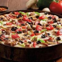 Bj'S Favorite Pizza - Mini · Housemade meatballs | pepperoni | italian sausage | mushrooms | green bell peppers | black o...