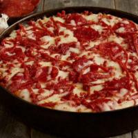 Pepperoni Extreme Pizza - Mini · Pepperoni sliced, diced + julienned | BJ’s signature five cheese blend