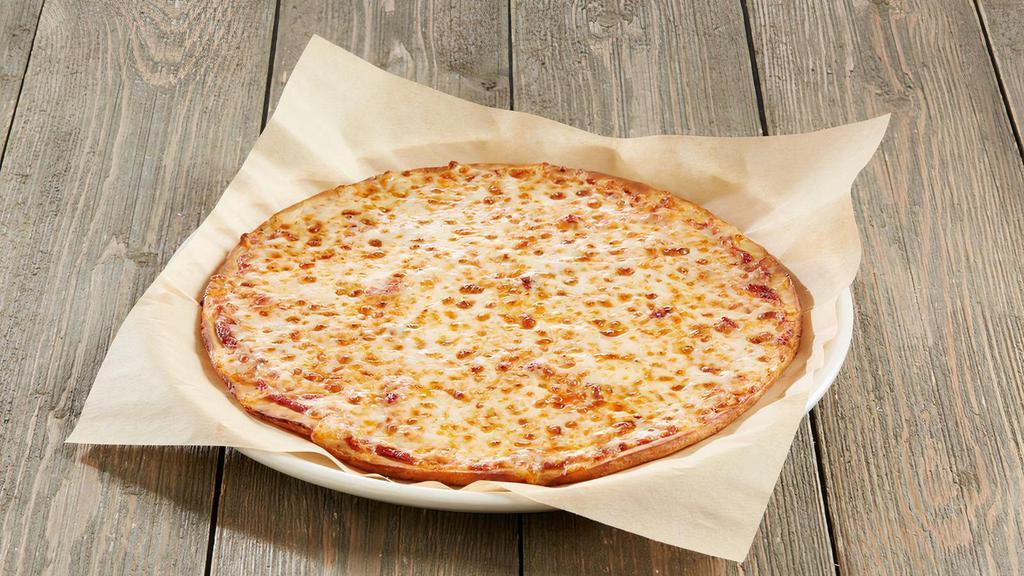 Gluten-Free Thin Crust Cheese Pizza · Crisp, herb-infused 10-inch, gluten-free crust | zesty pizza sauce | BJ's signature five cheese blend