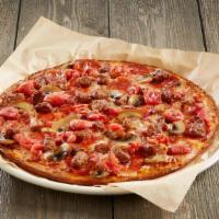 Gluten-Free Bj'S Classic Combo · Pepperoni | italian sausage | mushrooms | seasoned tomatoes  | crisp, herb-infused 10-inch g...