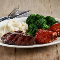 Tri-Tip & Chicken Thighs Combo* · 6 oz. slow-roasted sirloin tri-tip glazed with BJ's Peppered BBQ sauce | two slow-roasted, l...