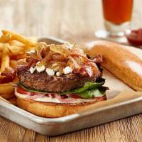 Bistro Burger* · Fire-grilled beef patty | applewood smoked bacon | goat cheese crumbles | caramelized onions...