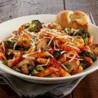 New Italiano Vegetable Penne · Oven-roasted cauliflower, broccoli, mushrooms + red peppers | garlic | San Marzano marinara ...