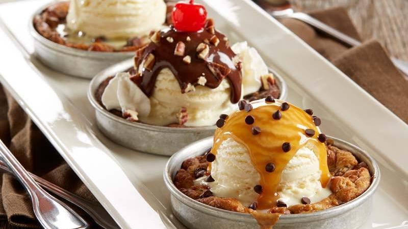 Pizookie® Trio · Your choice of three mini Pizookies® | served with your choice of ice cream
