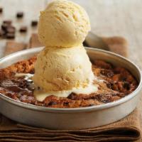 Chocolate Chunk Pizookie® · Fresh-baked chocolate chip cookie | rich vanilla bean ice cream
