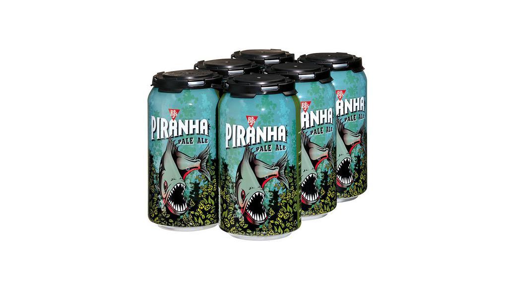 Bj'S Piranha® Pale Ale - 6-Pack · An award winning dry-hopped ale with the snappy flavor and bite of Cascade hops  Available in a 6-pack (12 oz. cans) A recycling deposit has been added, where applicable