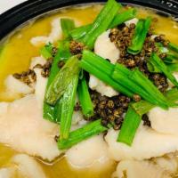 Boiled Fish Fillets in Szechuan Green Pepper Soup藤椒鱼 · 