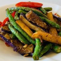 Eggplants, String Beans and Potatoes田园三杰 · 