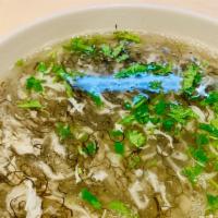 Special Vegetable with Whitebaits Soup发财银鱼羹 · 