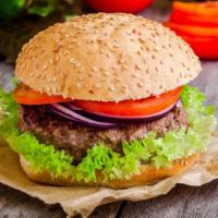 Halal Hamburger · Fresh 100% angus halal beef patty with lettuce, tomatoes, onions, pickles and chef's special...
