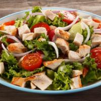 Chicken Salad · Fresh halal cooked chicken and feta cheese salad.