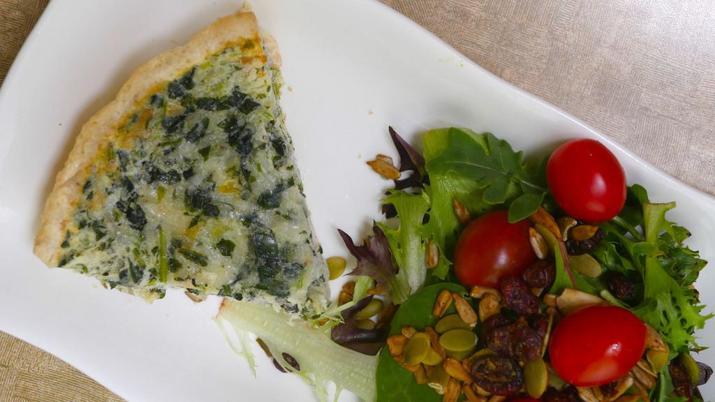 Quiche & Side Salad  · French quiche served with seasonal salad tossed in home dressing