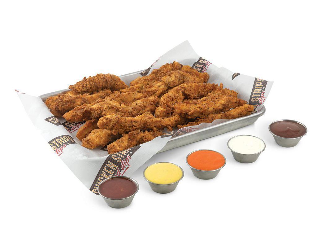 Catering Package · Twenty chicken tender strips and your choice of 5 dipping sauces.