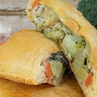 Roasted Vegetable Pot Pies · Roasted bell peppers, carrots, red onions, celery, eggplants, yellow onions, all purpose flo...