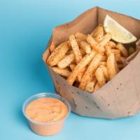 Tajin Fries · Chili and lime fries with chipotle mayo