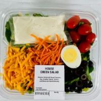 House Salad 16.5 oz. · Romaine Salad with Grape Tomatoes, Egg, Cheddar Cheese, Carrots and Olives with Ranch Dressing