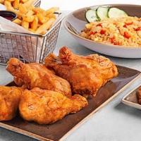 Family Meal Xl · 12 wings (bone-in or boneless), 6 drums, choice of 2 double-portioned sides and choice of wh...