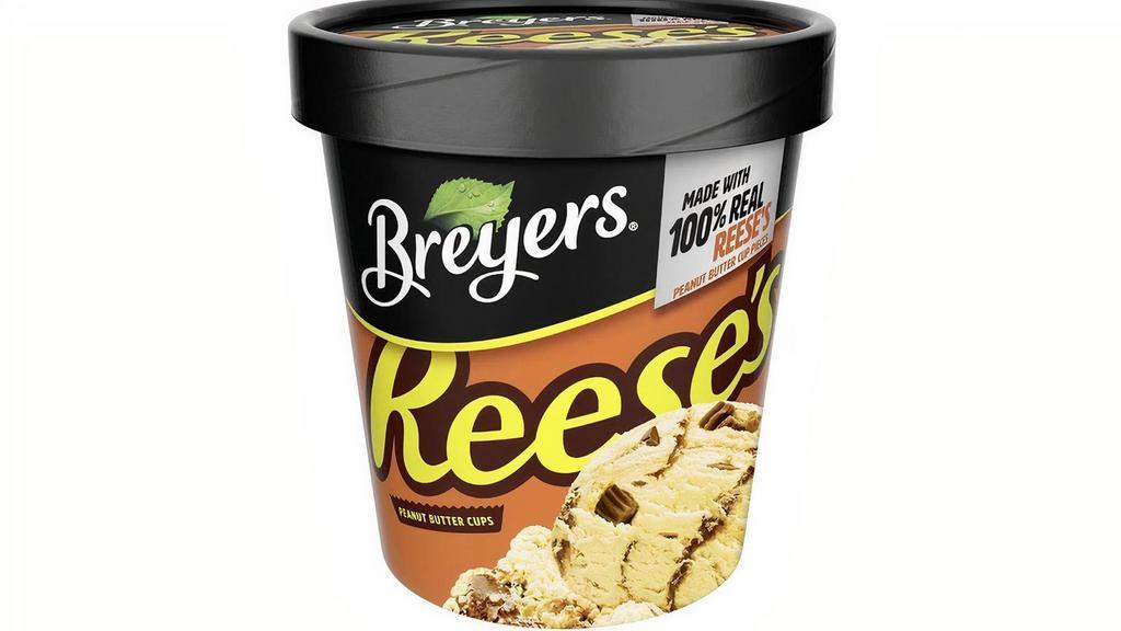Breyers Reese'S Pint · Breyers joins forces with America's favorite peanut butter chocolate candy to bring you Breyers Reese's Peanut Butter! Loaded with chunks of 100% real Reese's peanut butter cups and a rich fudge swirl. 16 oz.