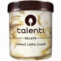 Talenti Caramel Cookie Crunch Gelato Pint · We blend chocolate cookies into our delicious sweet cream gelato, then add a swirl of our on...