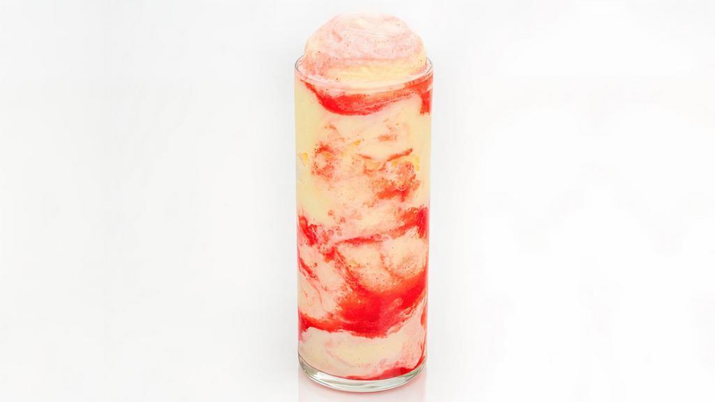 Strawberry Colada · Pineapple coconut smoothie w/ our signature strawberry jam