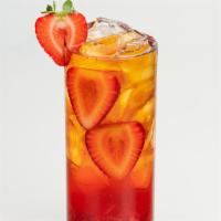 Strawberry Sangria · Fresh strawberry puree with premium black tea (DOES NOT INCLUDE ALCOHOL) - great for all ages!