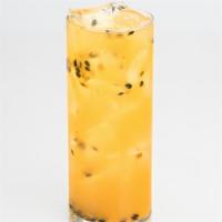 Ladybug · Passion fruit jade green tea with  real kumquat juice