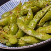 Edamame · Boiled and salted green bean.
