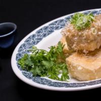 Agedashi Tofu · Deep fried tofu with special sauce.