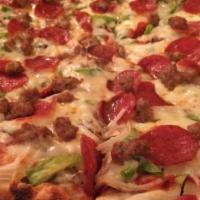 1. Viva Italiano Special Pizza · Sausage, salami, pepperoni, mushrooms, bell peppers and onions.
