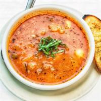 Minestrone · Hearty vegetable soup.
