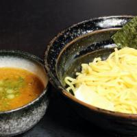 Tsukemen · Dipping style. Pork & Miso Broth.
chashu, bamboo shoots, seaweed, green onion