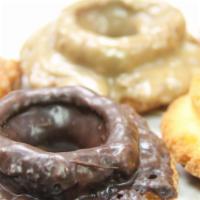 Old Fashioned Donut · Glaze, plain, chocolate or maple.