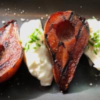 Grilled Pears · Three Half Grilled Pears, Balsamic reduction, Fresh Burrata Cheese