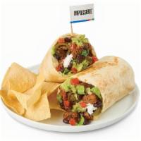 Fuego Impossible™ Burrito · Melted jack cheese, guacamole, black beans, delicious Impossible meat made from plants, Diab...
