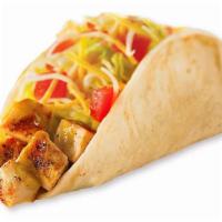 Americano Taco · Your choice of protein served on a flour tortilla with hot or mild salsa, lettuce, tomato an...