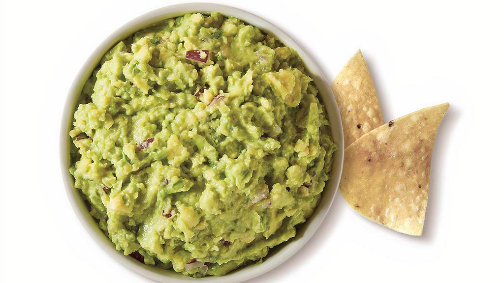 Guacamole (8Oz) And Chips · 8 oz of fresh avocados, garlic, lime juice, jalapenos, cilantro and red onions. Handmade daily and served with freshly made tortilla chips.