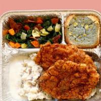 Tv Dinner Fried Chicken Dinner · Hearty meals made in-house, frozen in retro-style trays, and ready to pop in the oven when y...